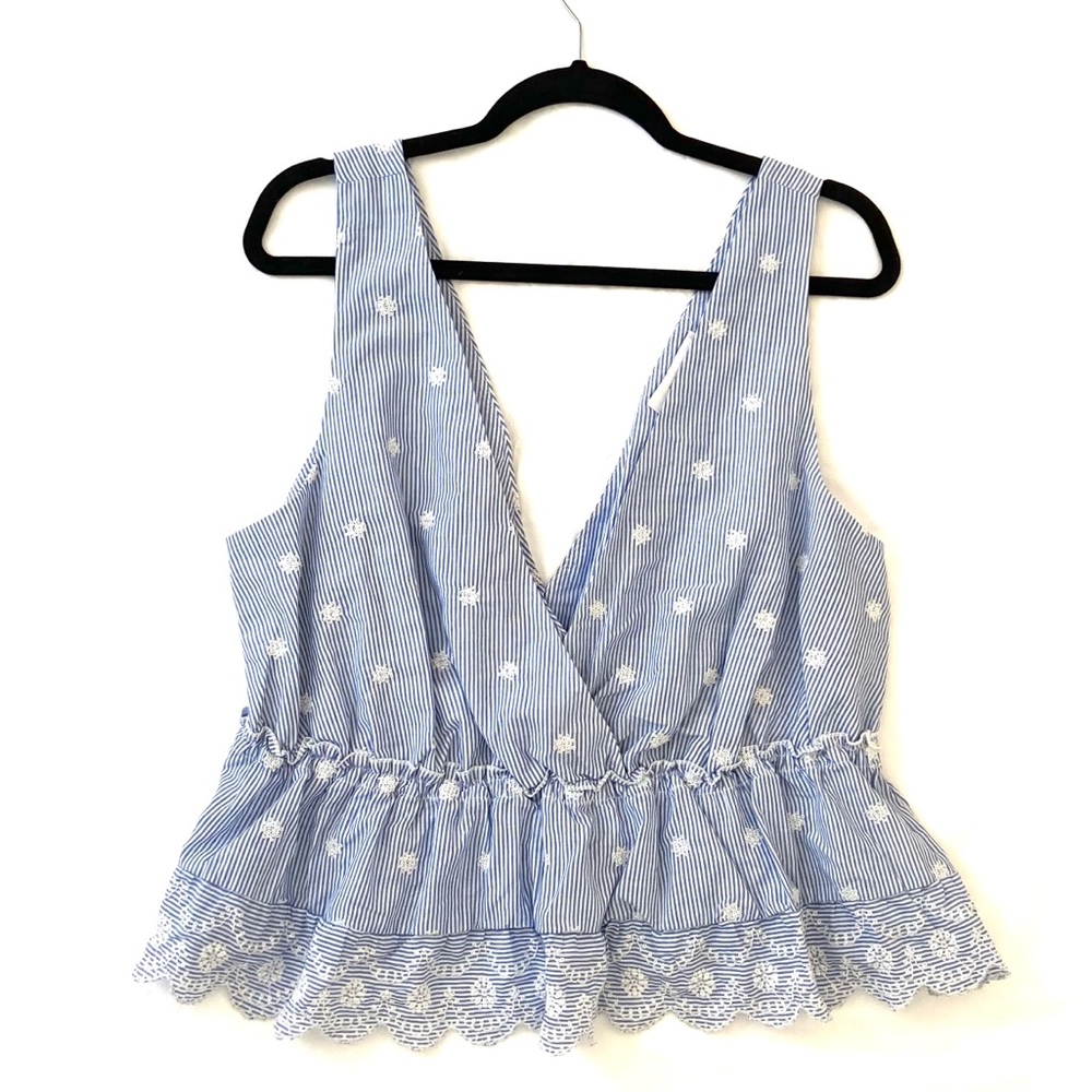 Forever 21+ Sleeveless Ruffle Crop Top 1x